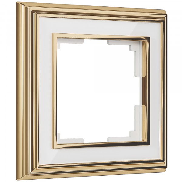 Рамка на 1 пост Werkel WL17-Frame-01 Palacio (золото / белый) - купить в Омске