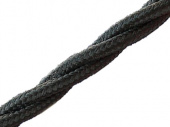 Витой ретро кабель для внешней проводки Werkel Retro 3х2,5мм черный - купить в Омске