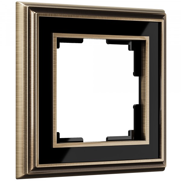 Рамка на 1 пост Werkel WL17-Frame-01 Palacio (бронза / черный) - купить в Омске
