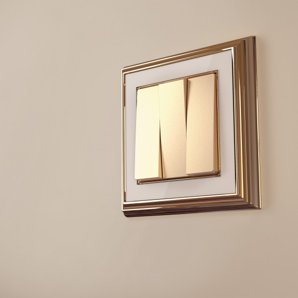 Рамка на 1 пост Werkel WL17-Frame-01 Palacio (золото / белый) - купить в Омске